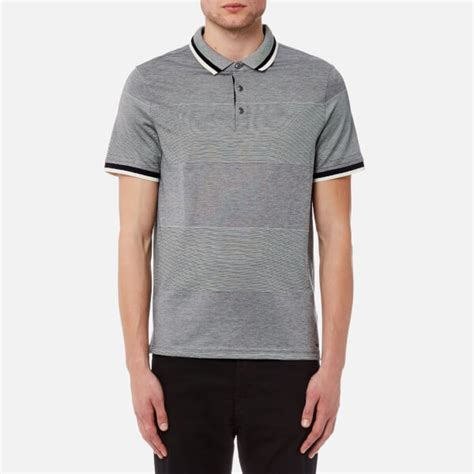 michael kors synth birdseye short sleeve polo orange|Michael Kors Stripe Birdseye Short.